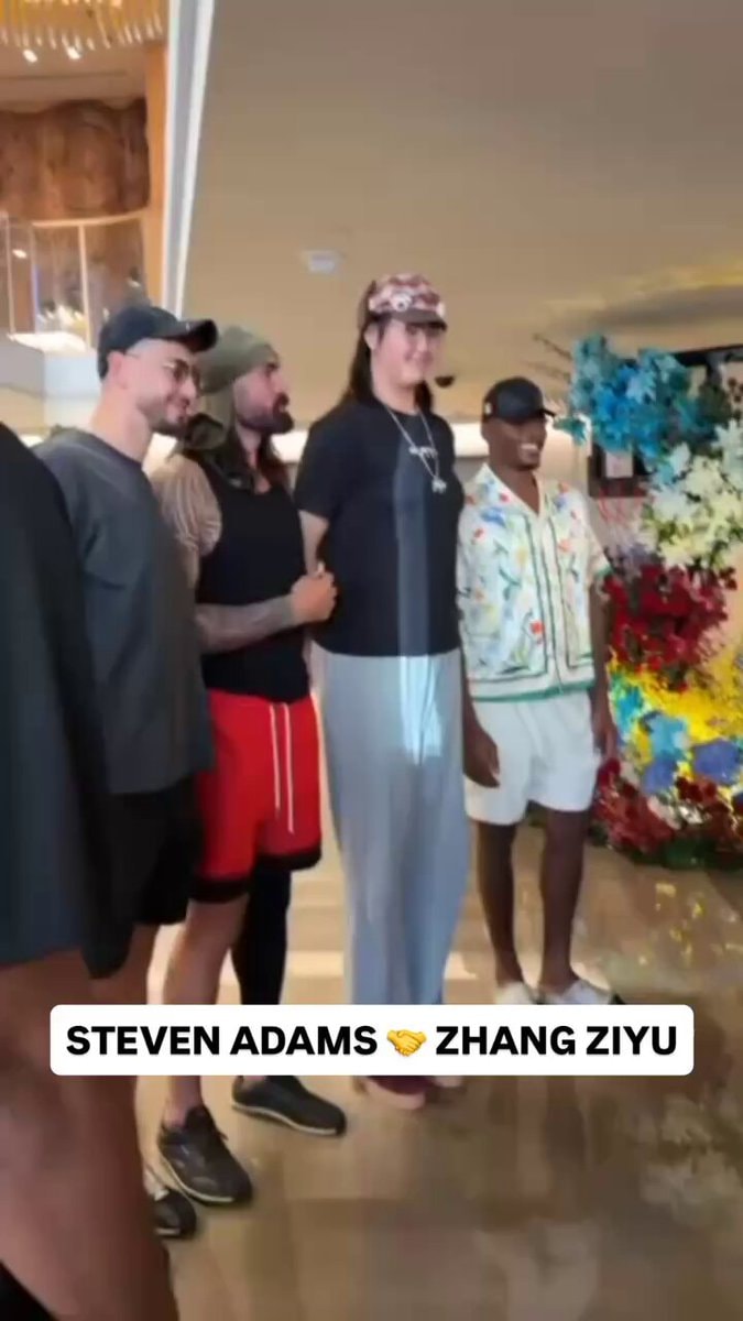 Zhang Ziyu vs Steven Adams height