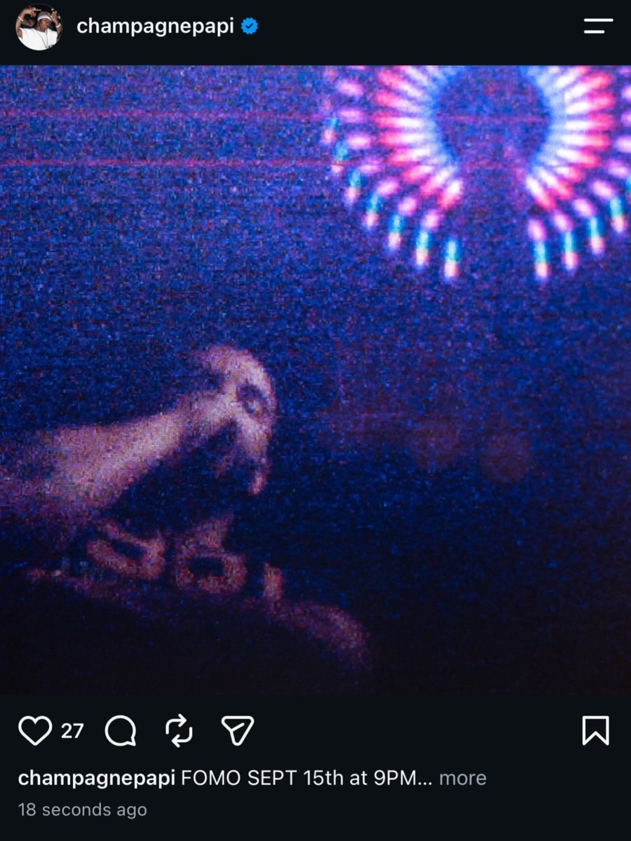 Drake FOMO IG Post