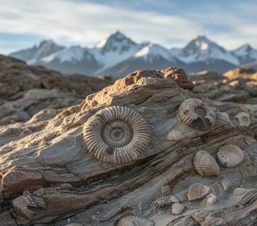 Mount Everest marine rocks