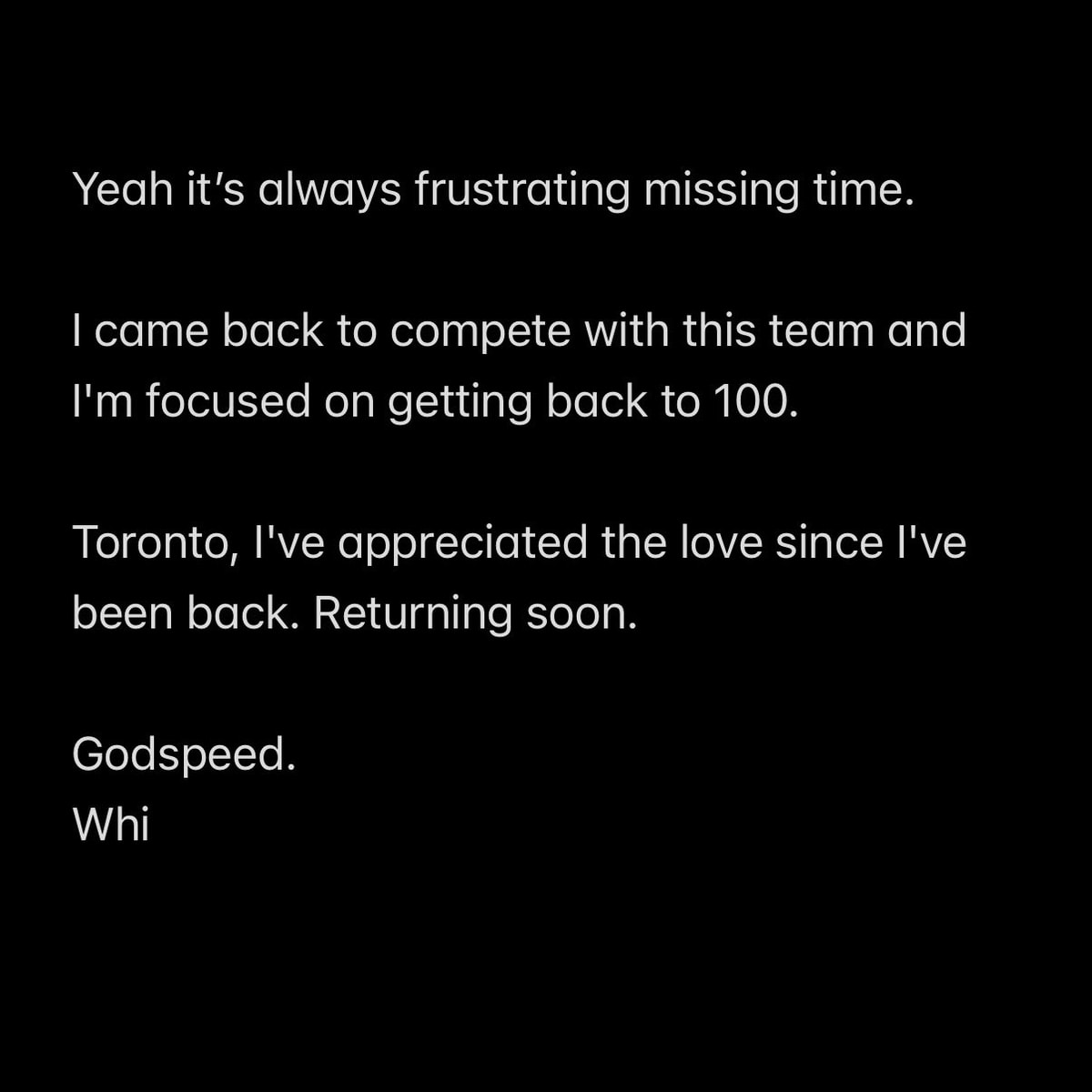Kawhi Leonard Raptors return statement
