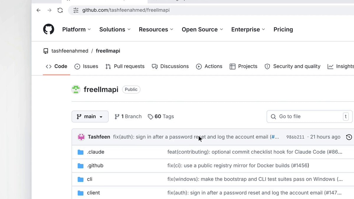 freellmapi GitHub repo freellmapi GitHub repo