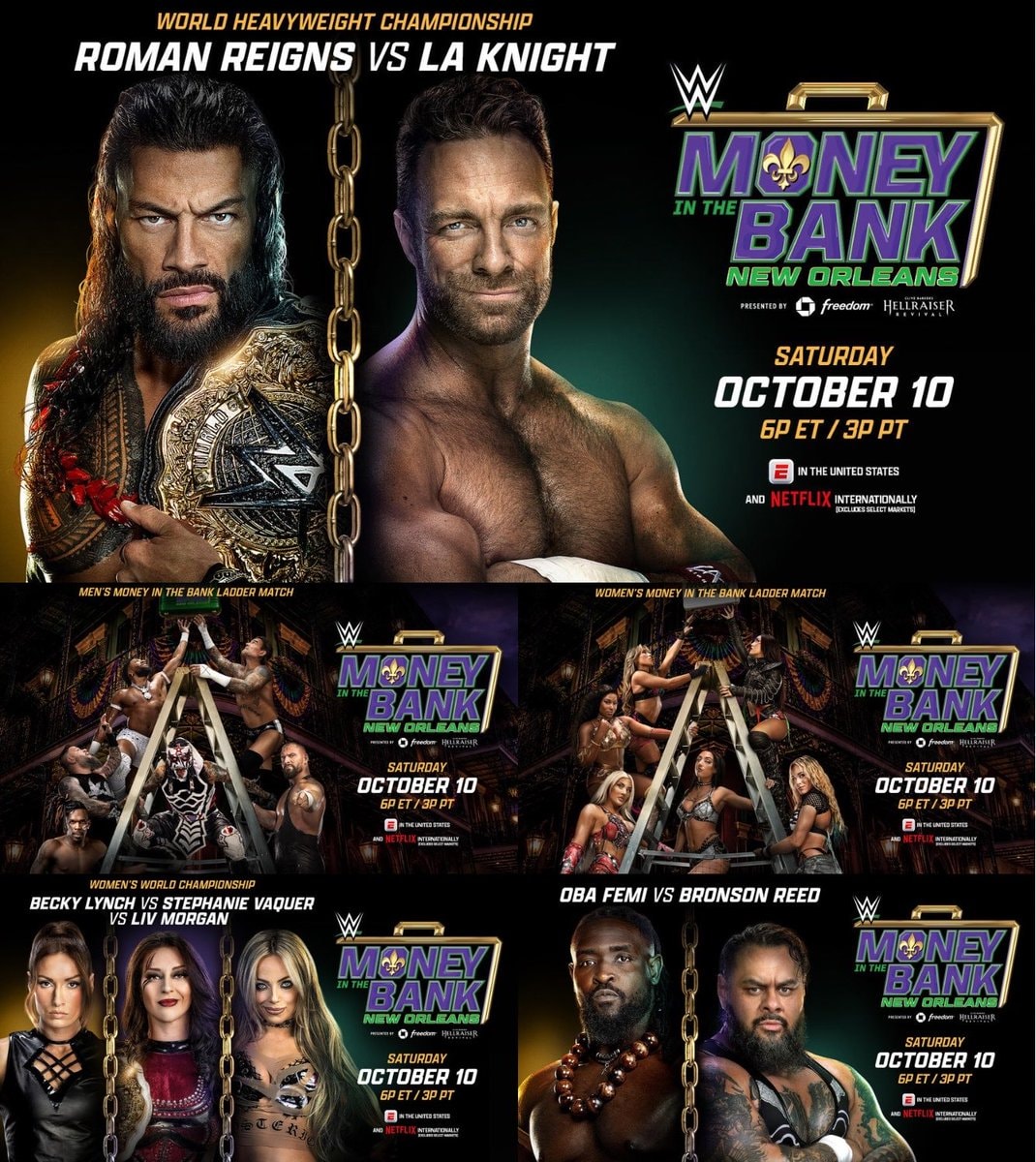 WWE Money in the Bank match card