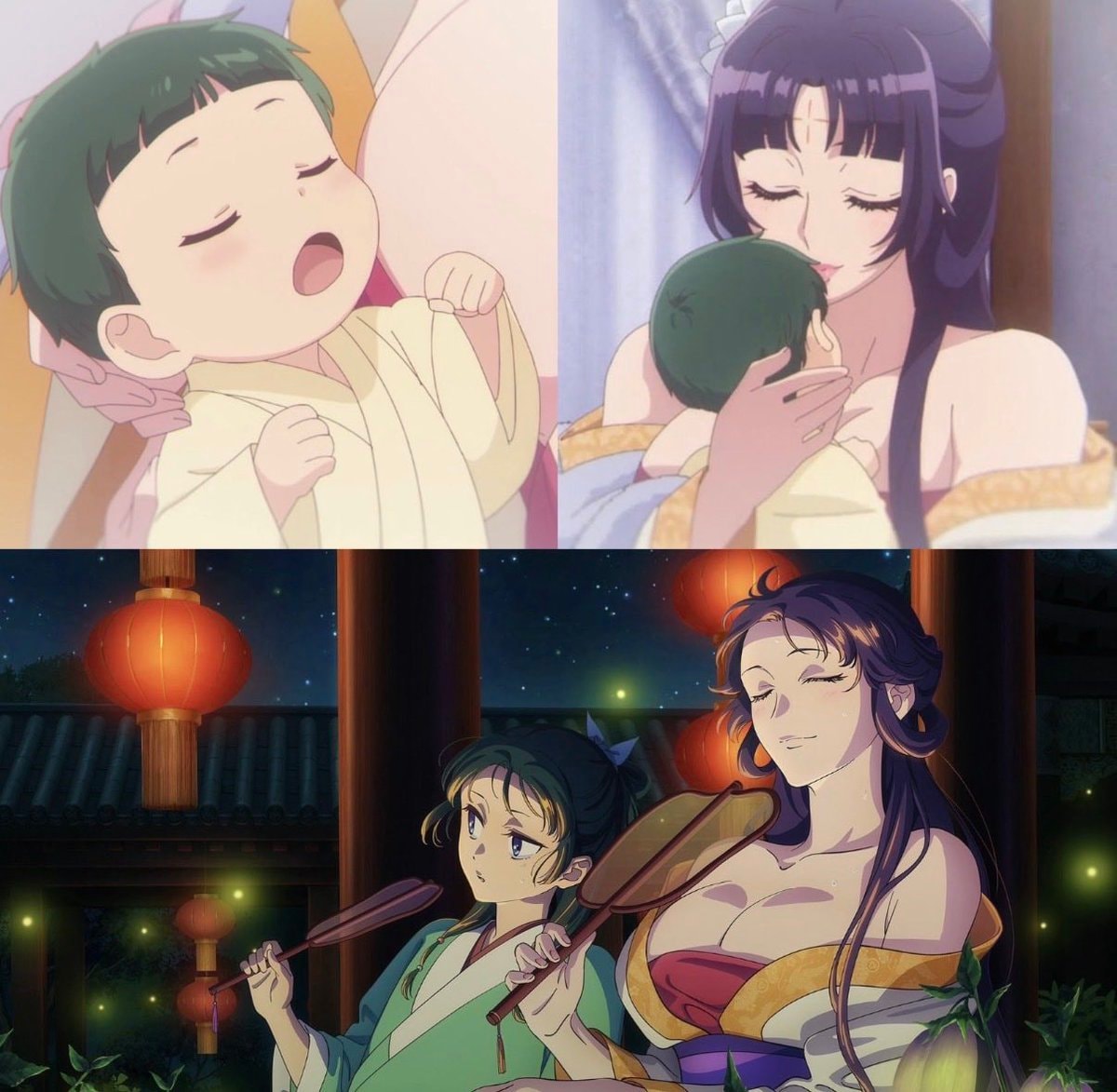 anime four-panel sequence