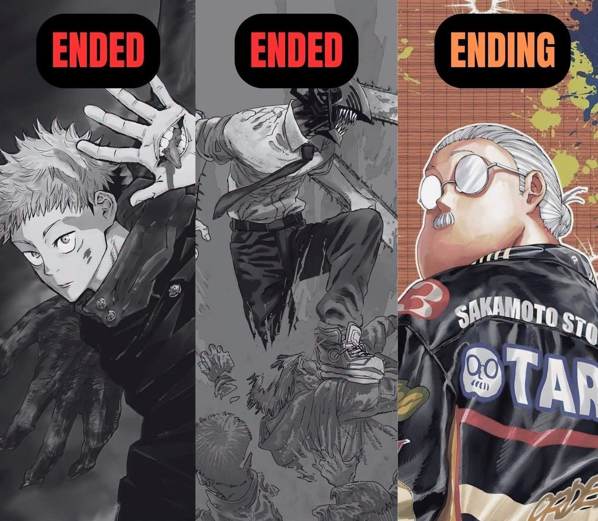 Jujutsu Kaisen Chainsaw Man Sakamoto Days ending
