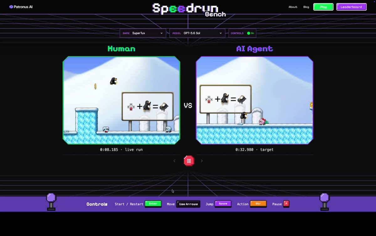 PatronusAI SpeedrunBench tests AI agents in SuperTux