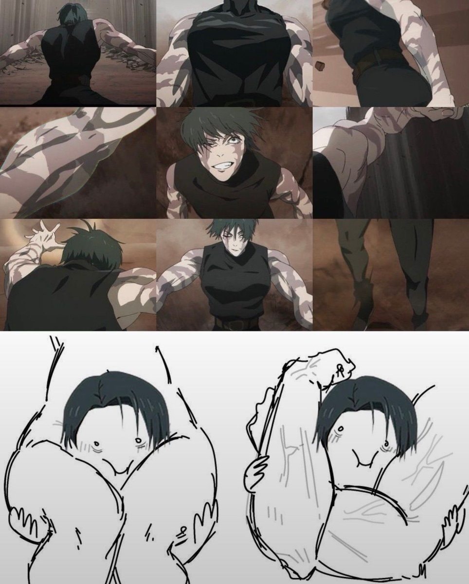 Muscular anime character meme