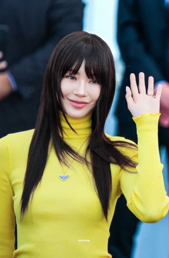 Namtan Tipnaree at the Prada show