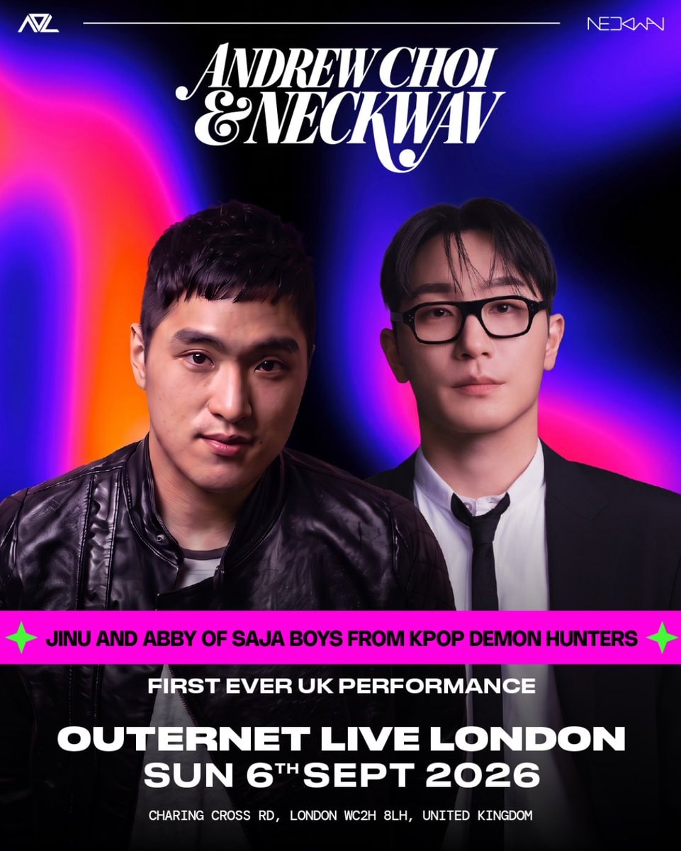 Saja Boys UK concert Andrew Choi Neckwav