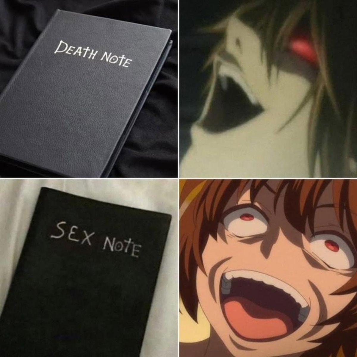 Death Note and Sex Note meme