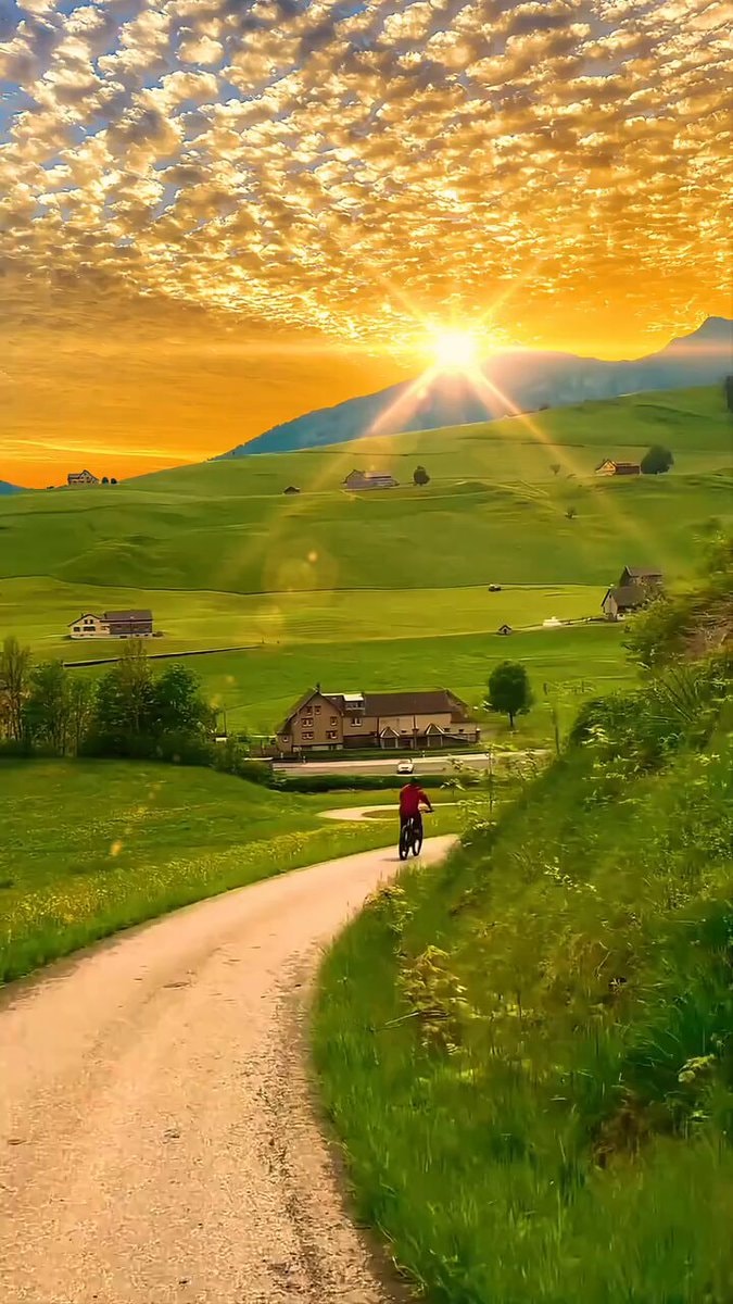 Gruyères Switzerland cyclist