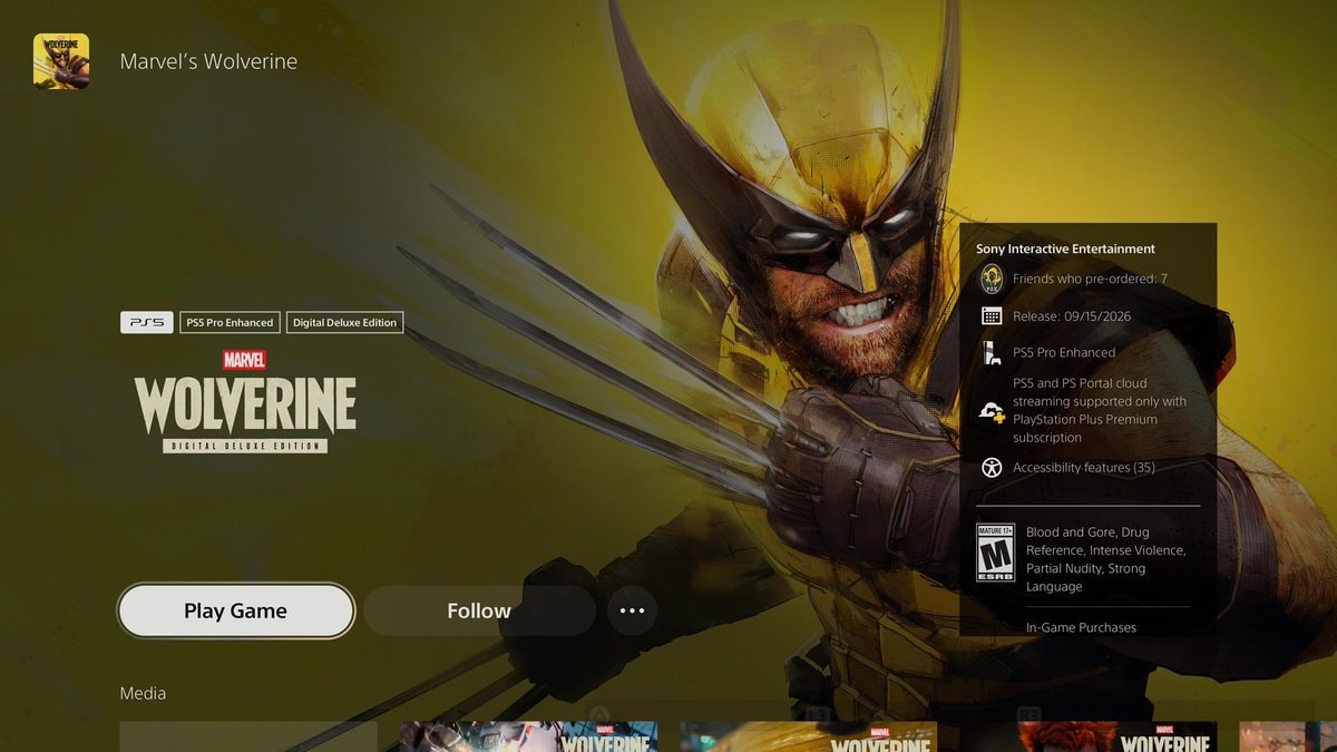 Marvel's Wolverine game