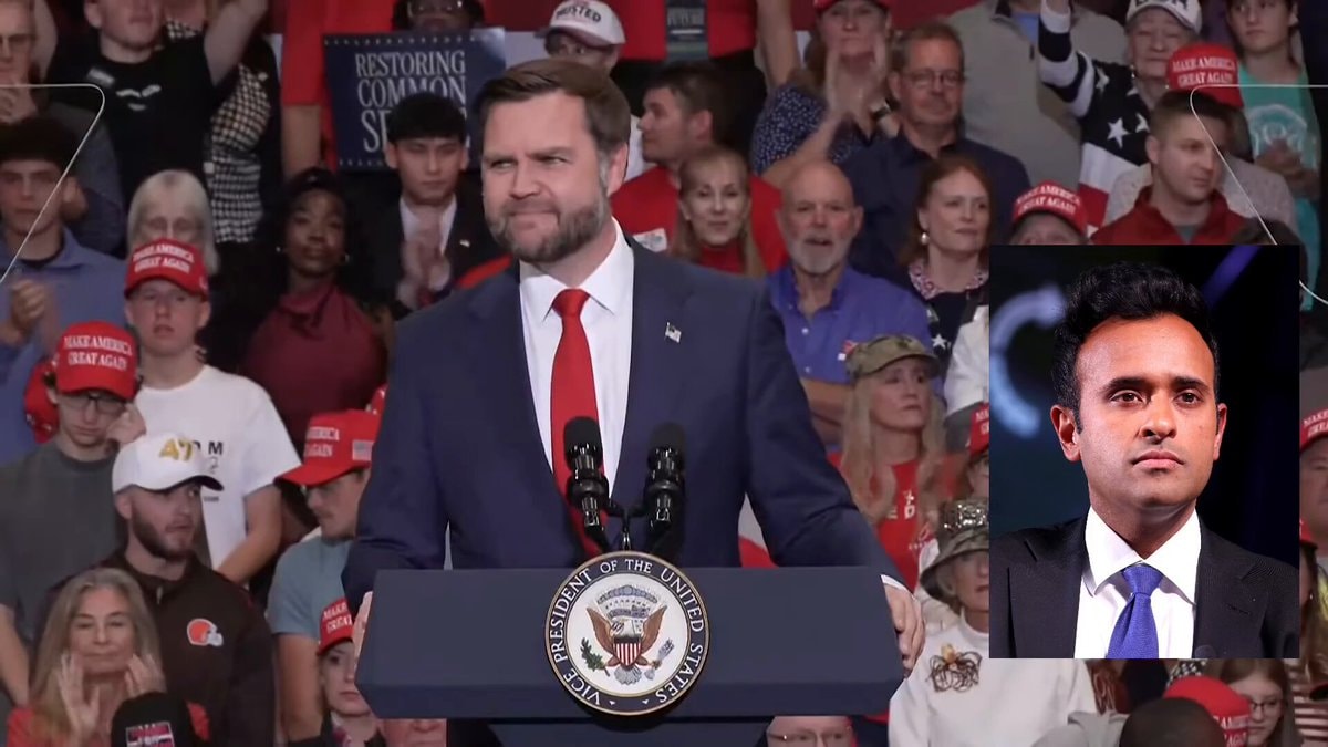 JD Vance rallies for Vivek Ramaswamy in Ohio