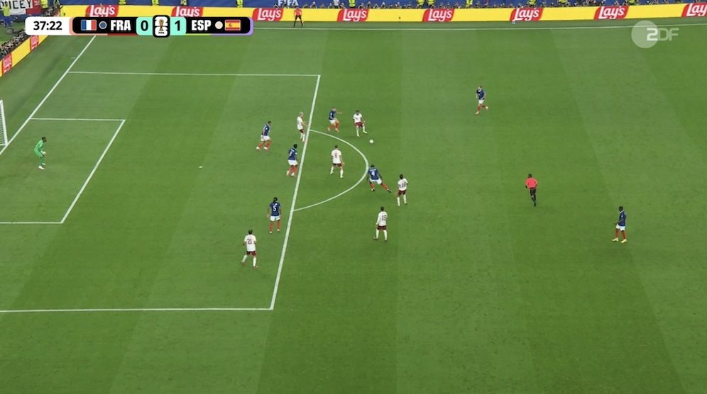 Spain leads France 1-0