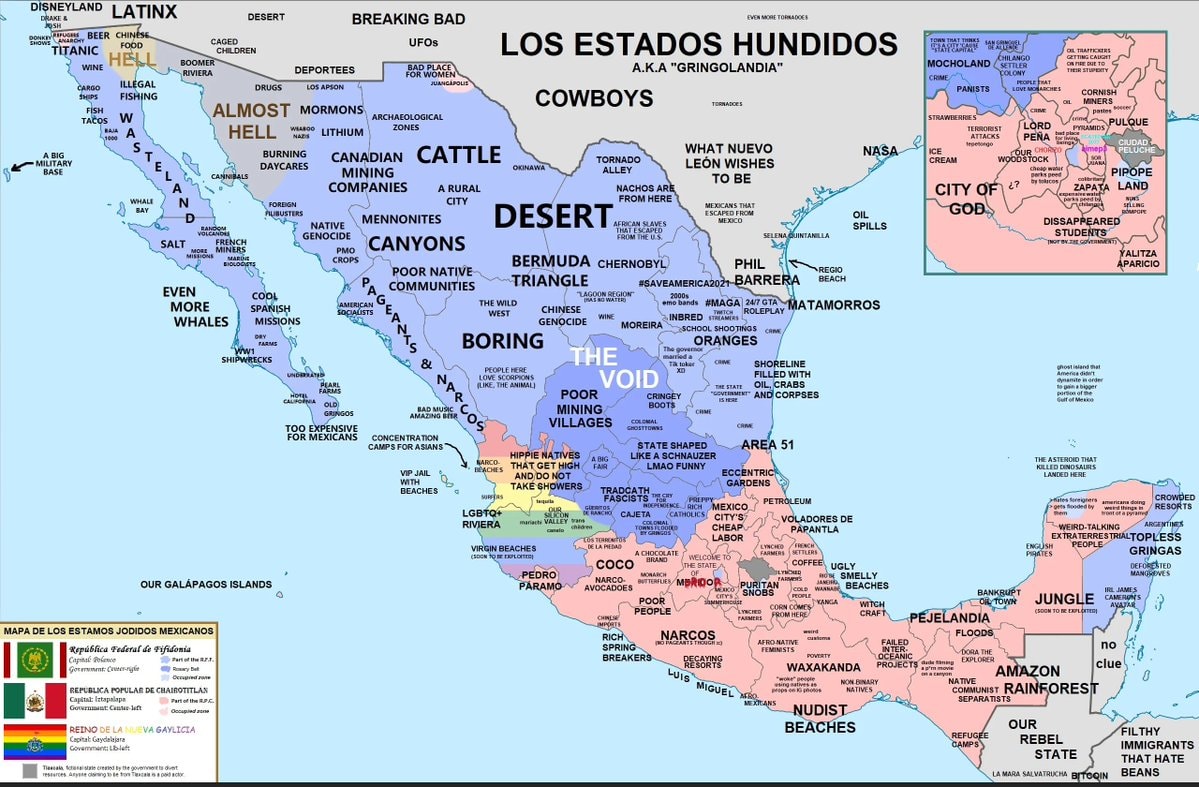 Mexico stereotype map