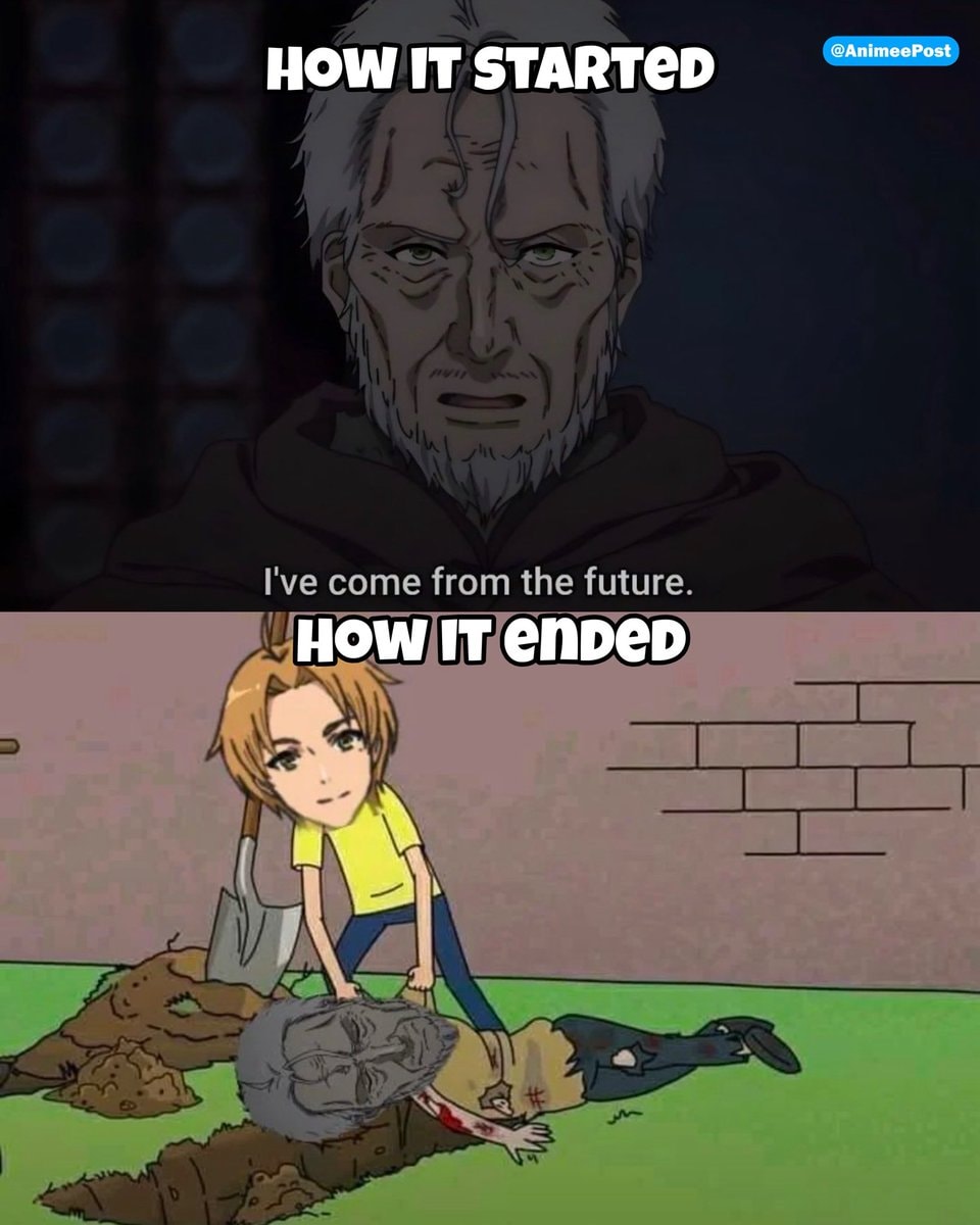 Anime meme how it started how it ended