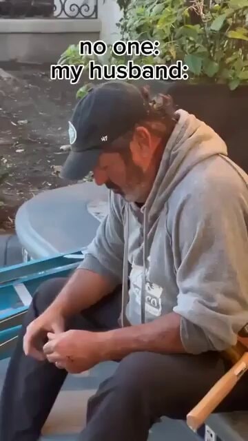 Man emotional over old spool of wire