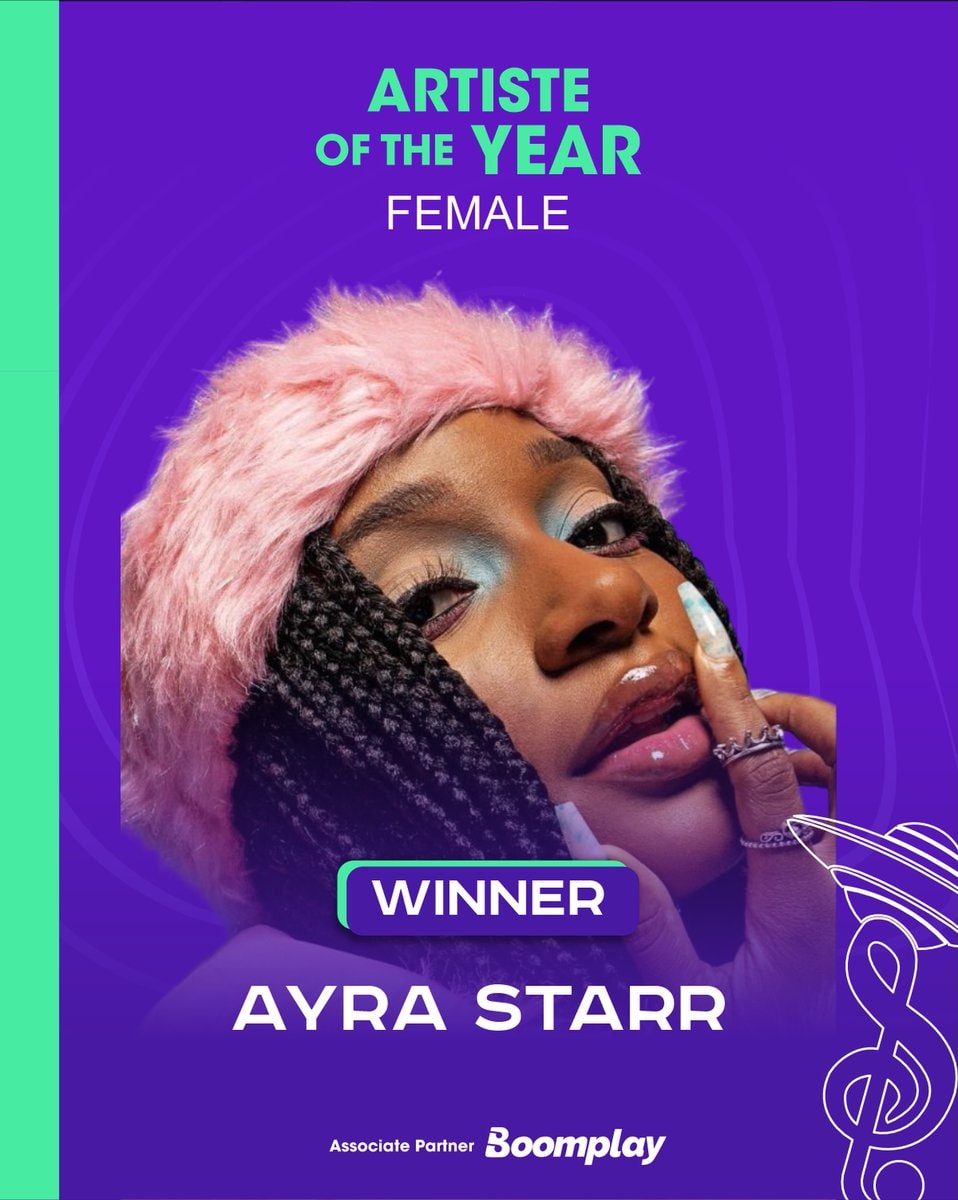Ayra Starr Female Artist of the Year