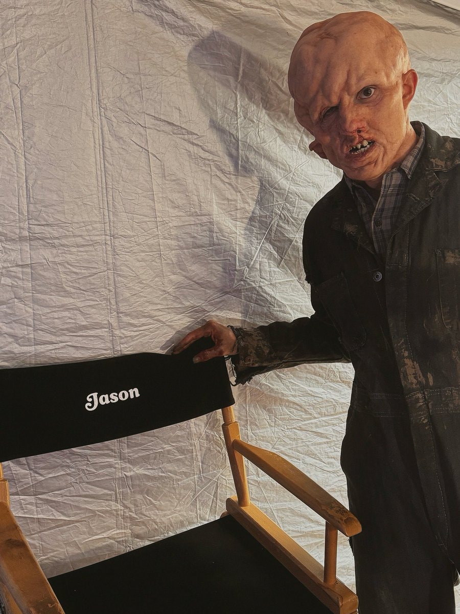 Jason Voorhees on CRYSTAL LAKE set