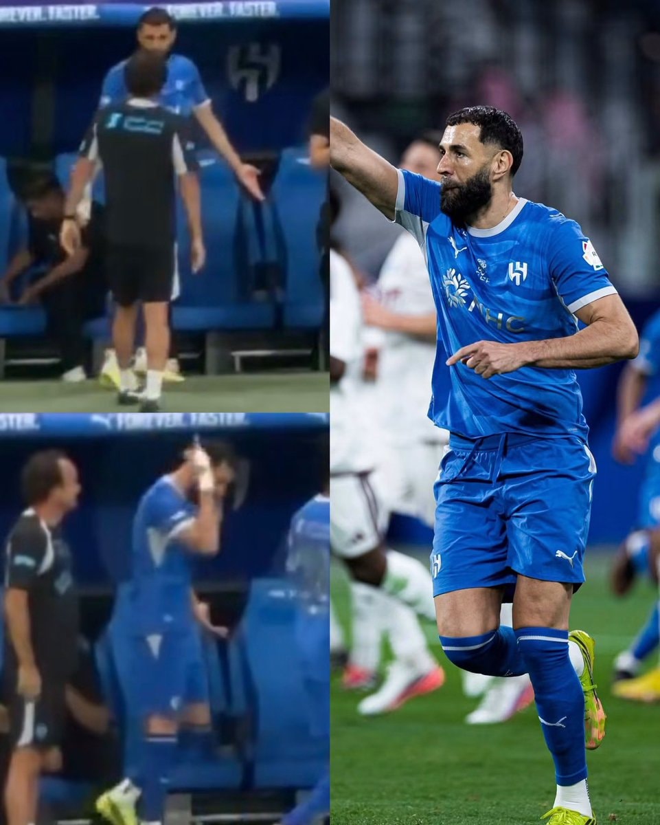 Karim Benzema furious substitution