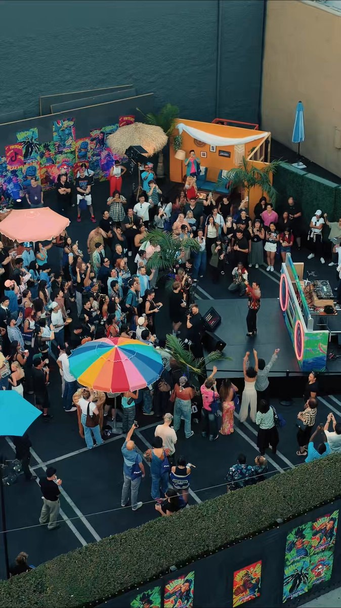 Forgotten Island cast block party
