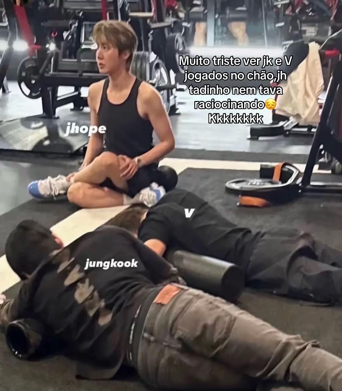 jhope v taehyung bts gym moment