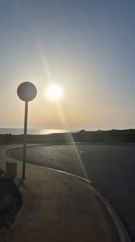 Coastal sunset view