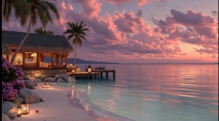 sunset in Maldives