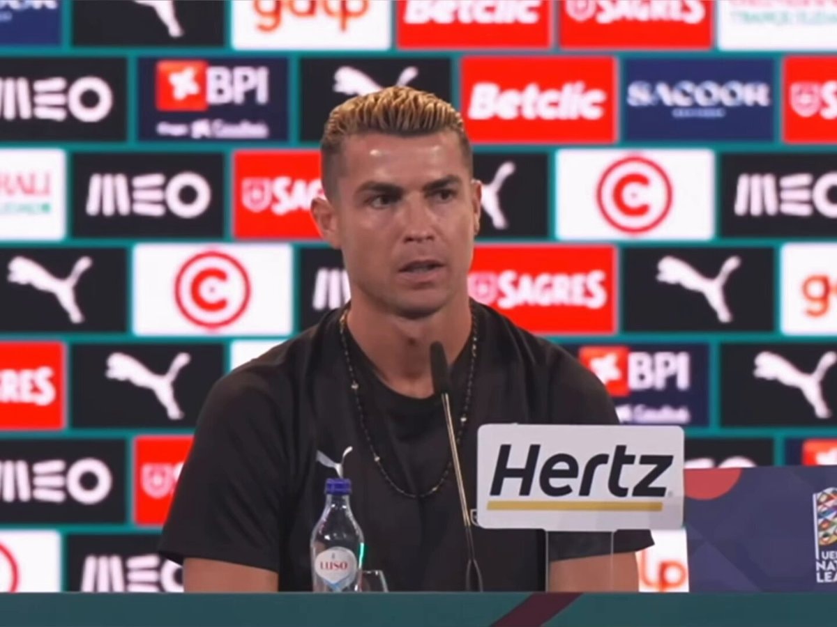 Cristiano Ronaldo press conference Luso Hertz Puma MEO BPI Betclic Sagres