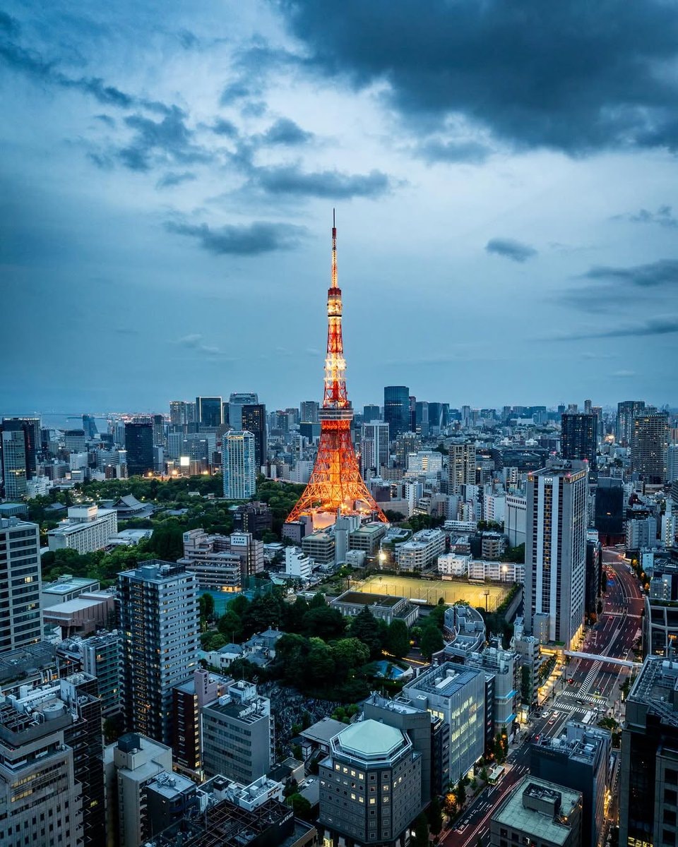 Tokyo Tower at Dusk in Japan