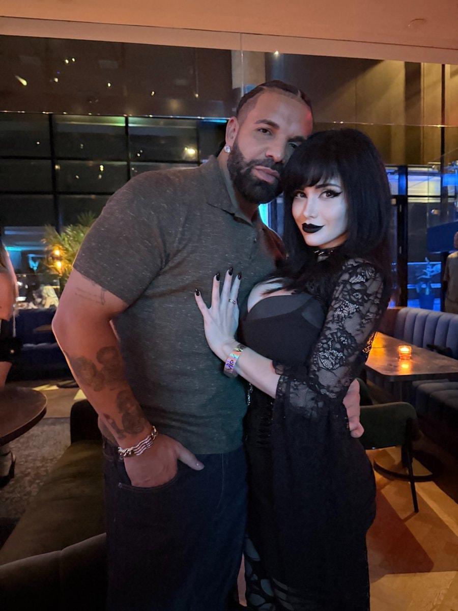 Drake and Goth Baddie Pinkchyu