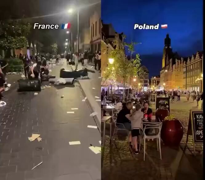 France vs Poland night streets France vs Poland night streets