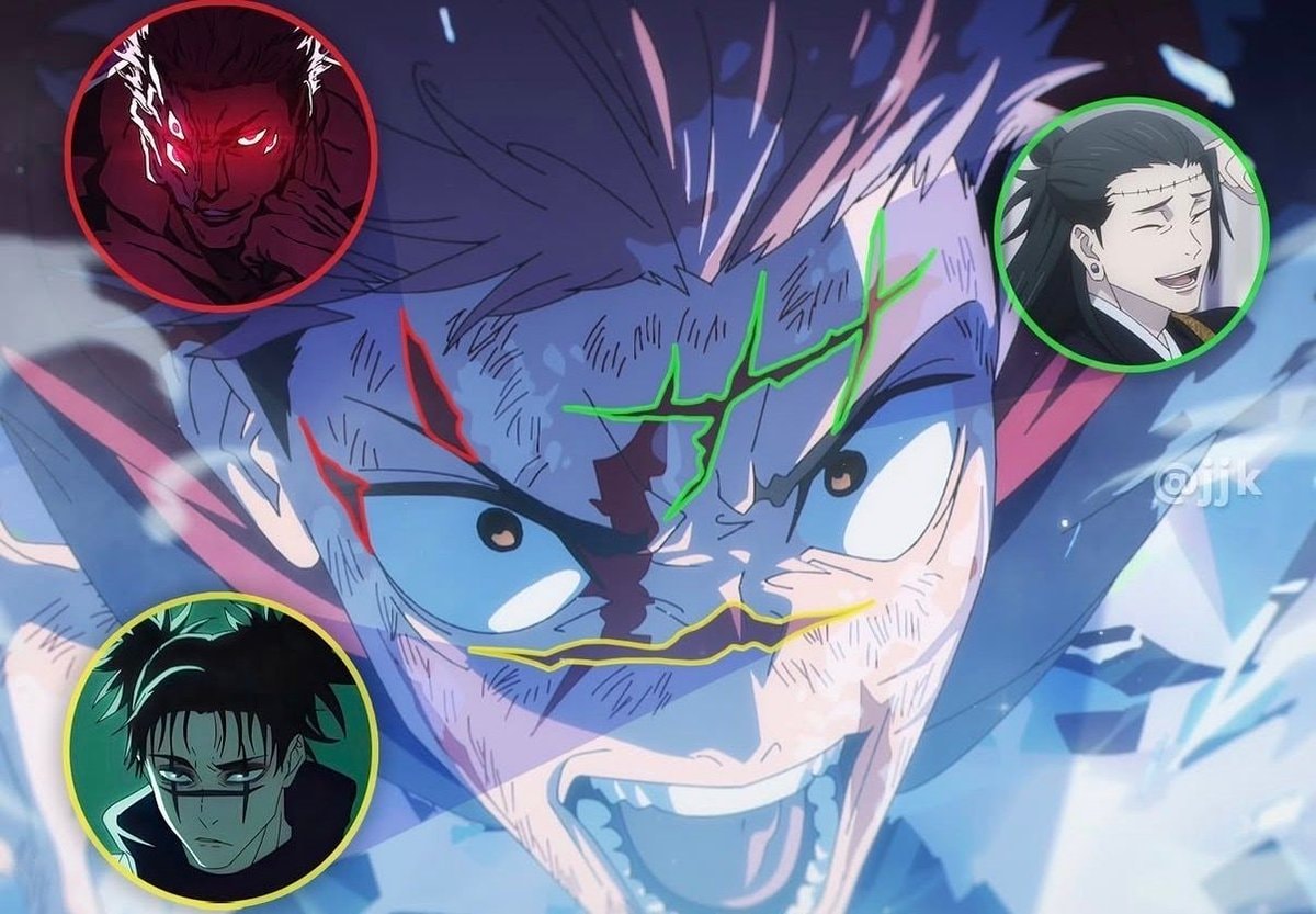 Yuji's face as family photo