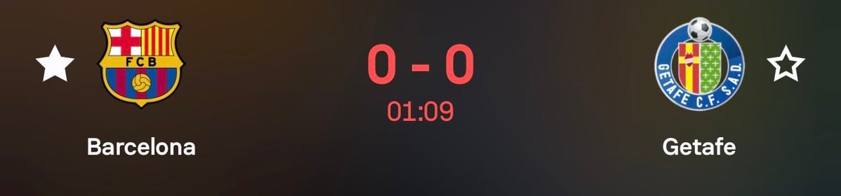 Barcelona vs Getafe kickoff