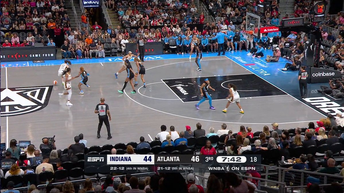 Caitlin Clark deep three vs Atlanta