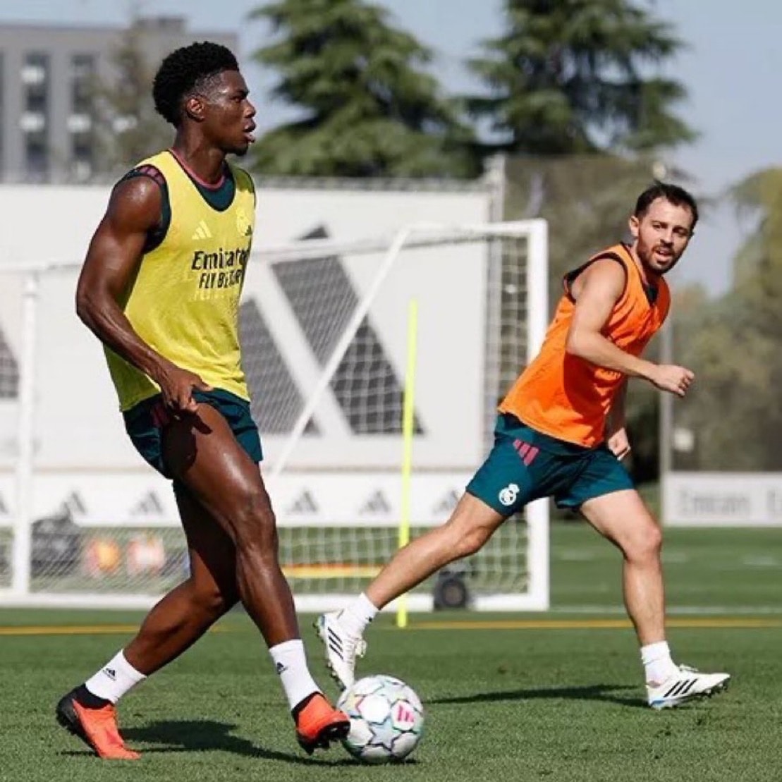 Tchouameni and Endrick back in Real Madrid training