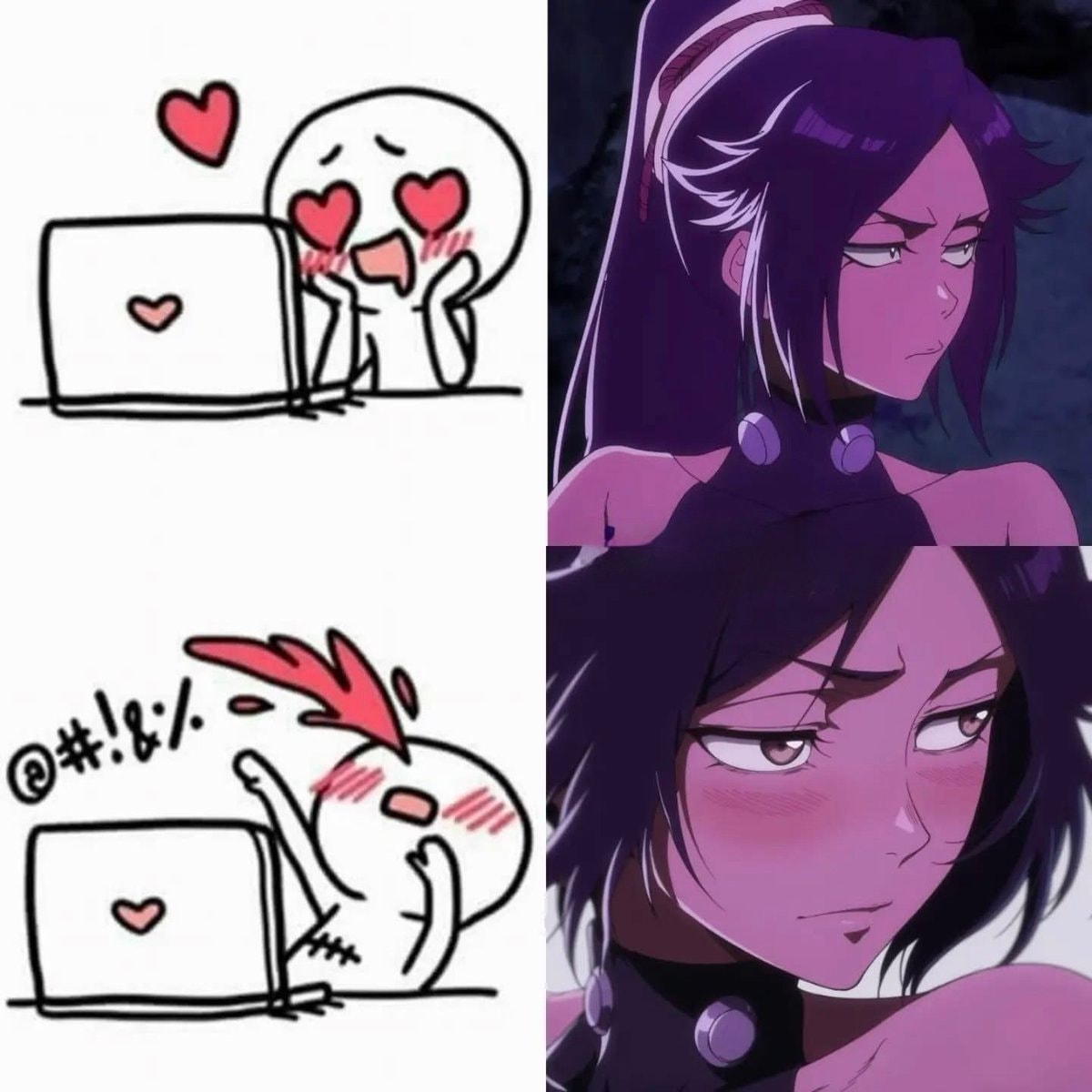 anime character online reactions