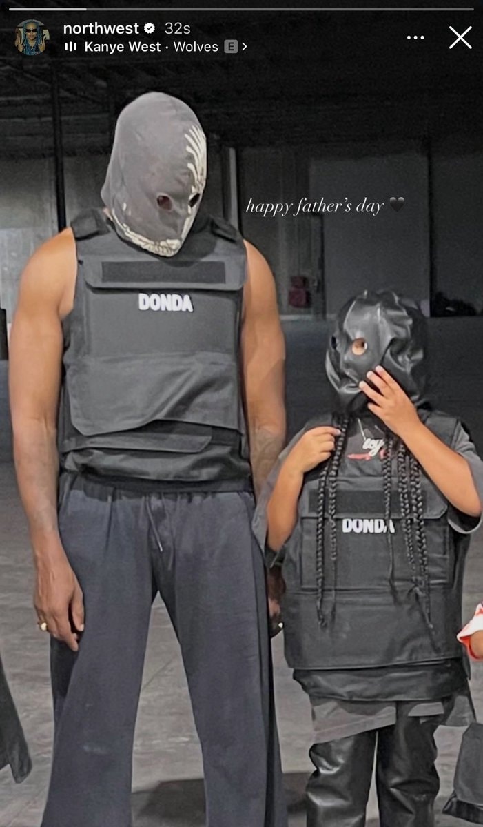 North West Father's Day post for Ye ❤️