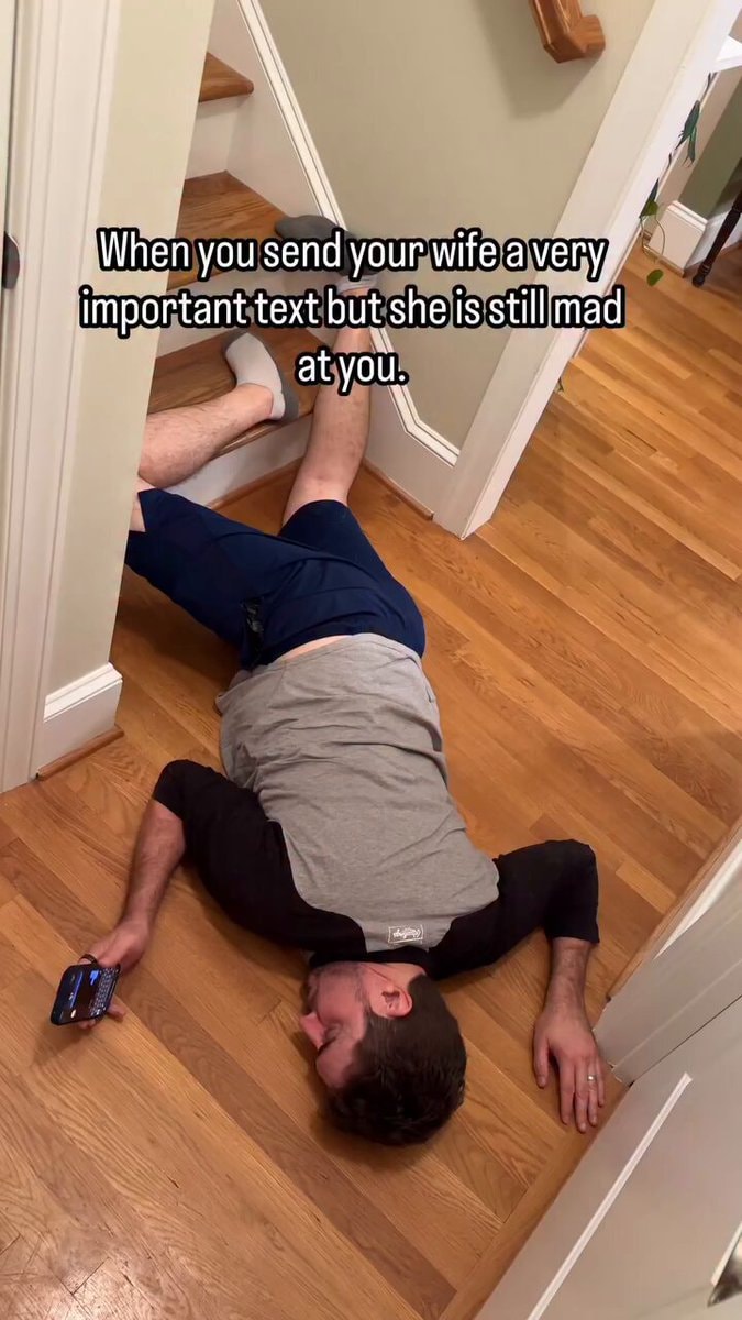 Man collapses at stairs after texting wife