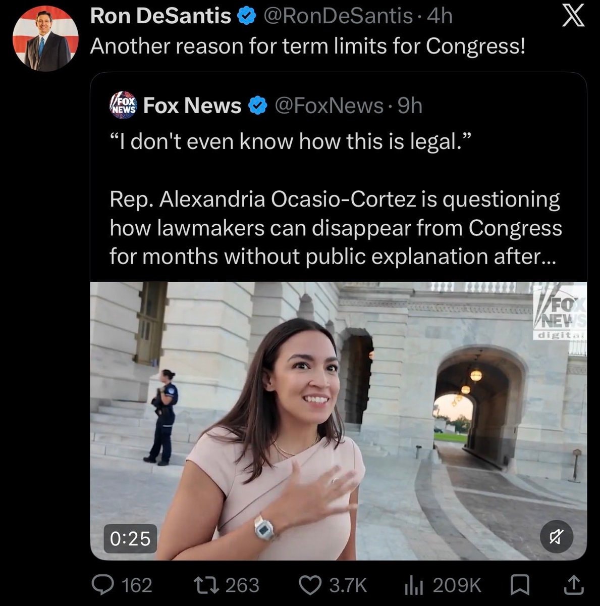 Ron DeSantis AOC term limits Congress