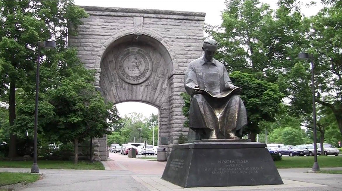 Nikola Tesla monument Queen Victoria Park