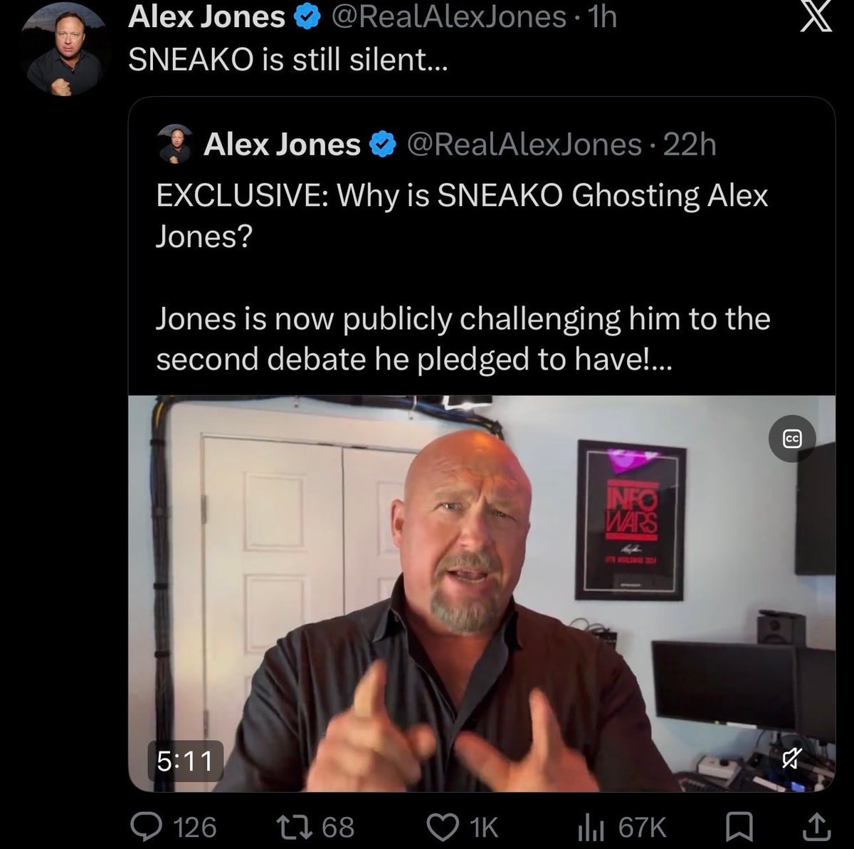 Alex Jones calls out Sneako (photo 1 of 3)