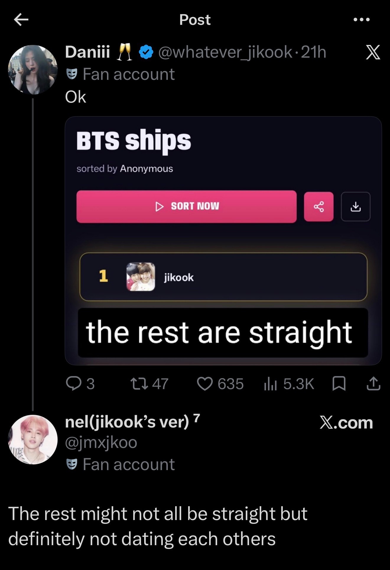 BTS ships reaction