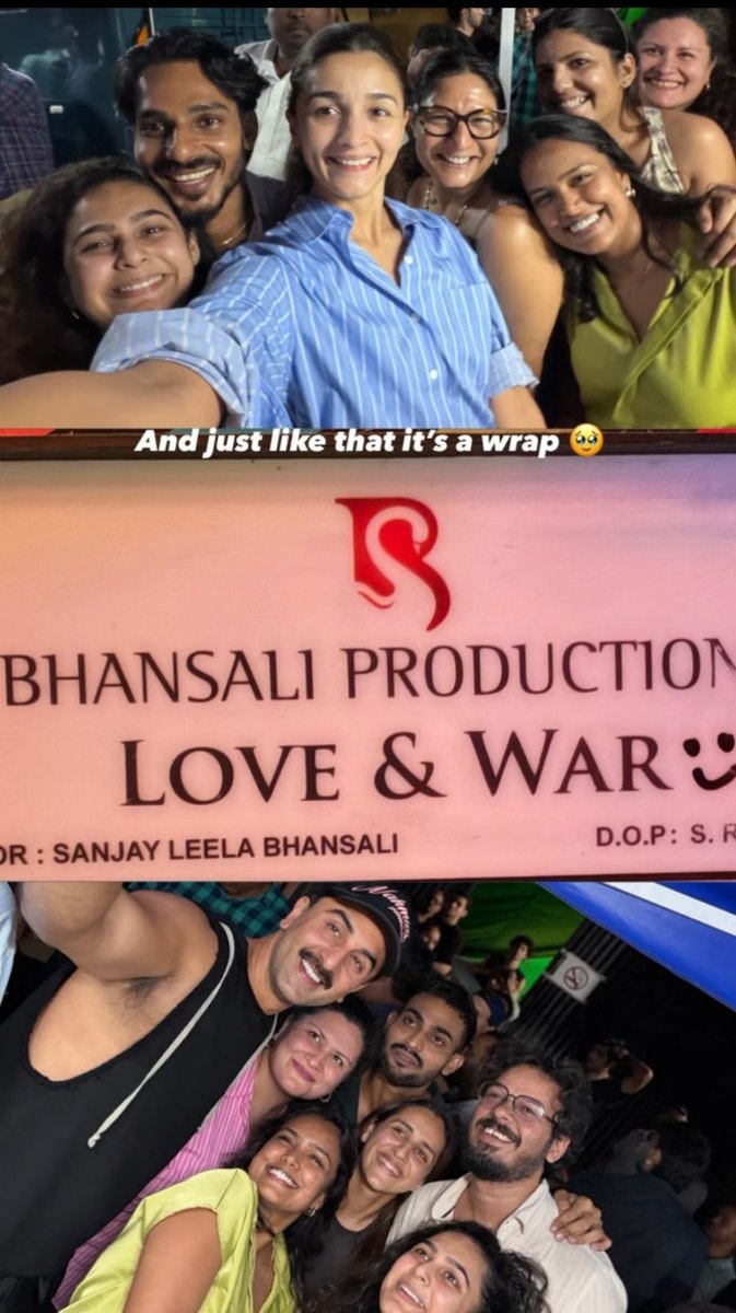Love & War wrap with Ranbir Kapoor and Alia Bhatt Love & War wrap with Ranbir Kapoor and Alia Bhatt