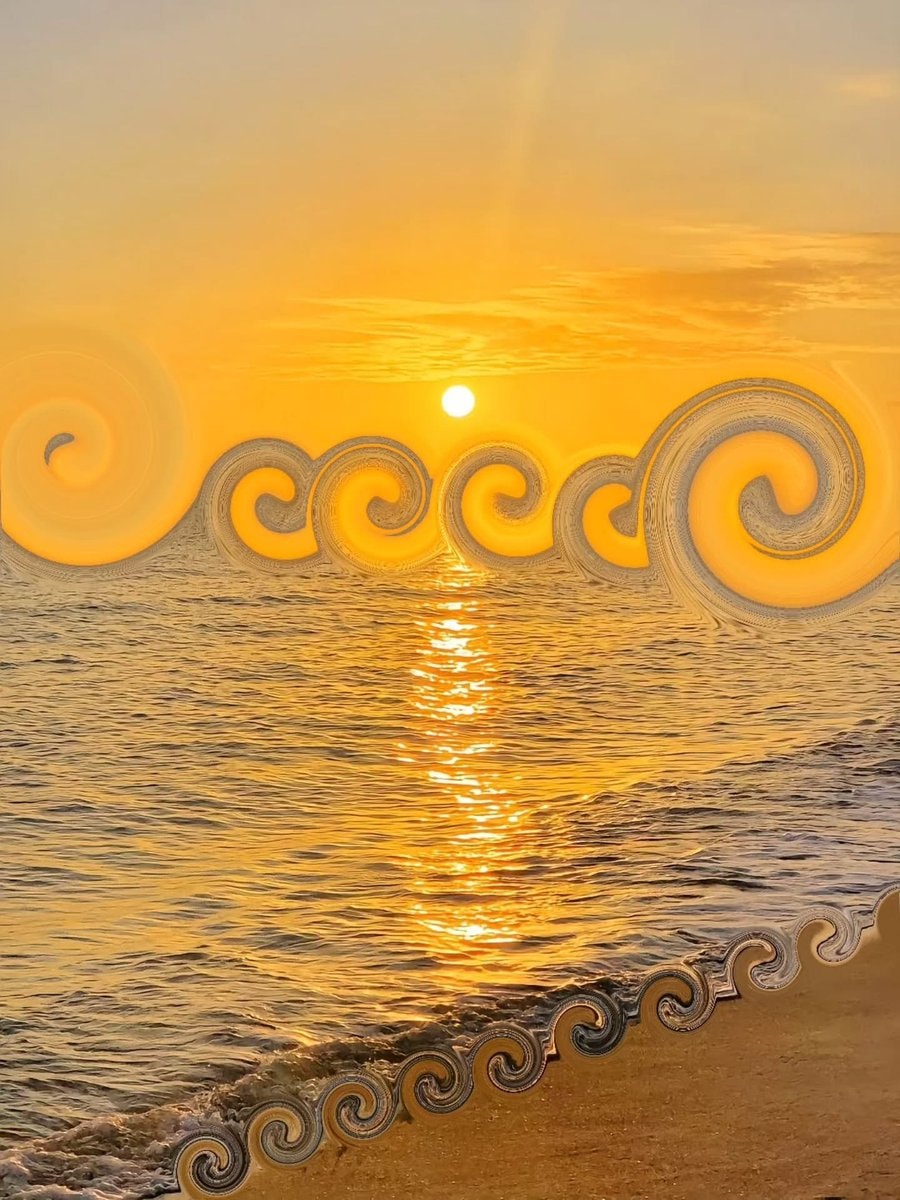 beach sunset scene