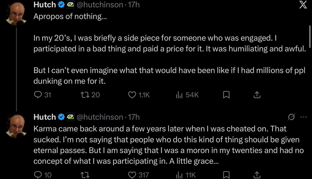 Hutch side piece story Ethan Klein