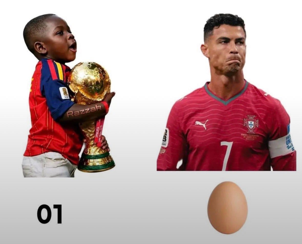 Cristiano Ronaldo meme vs kid Razzah trophy Cristiano Ronaldo meme vs kid Razzah trophy