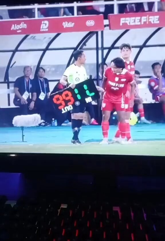 soccer substitution board moment