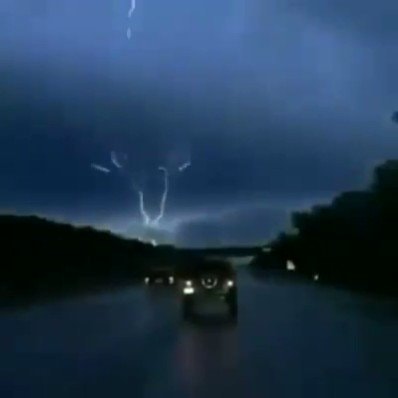Stormy sky with lightning