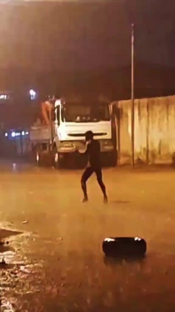 Energetic street performance