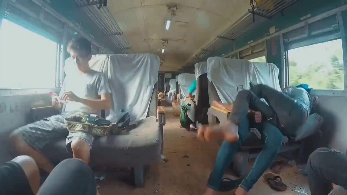 Myanmar train tossing passengers around